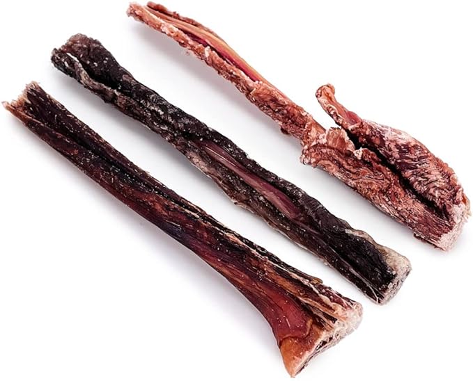 ValueBull Beef Jerky Gullet Sticks, Premium Dog Chews, 6 Inch, 50 Count - Natural Collagen, Glucosamine & Chondroitin for Joint Health, Single-Ingredient Beef Esophagus