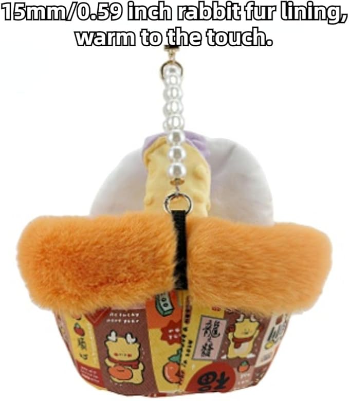 Sugar Glider Carrier Cage with Warm Nest, Cushion, Mat and Safe Lock, Portable Cages with Chain, Small Animals Travel Carrier Plastic Breathable Outgoing Box for Hamsters (White)