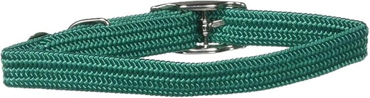 Kool Kat Elastic Cat Safety Collar with Bell, Green, 10"