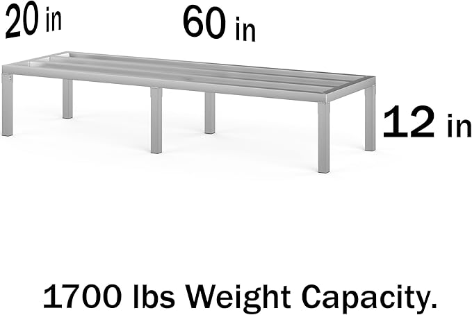 20 in X 60 in. Aquarium Stand | Industrial Style Aluminum Fish Tank Base with Open Frame Design