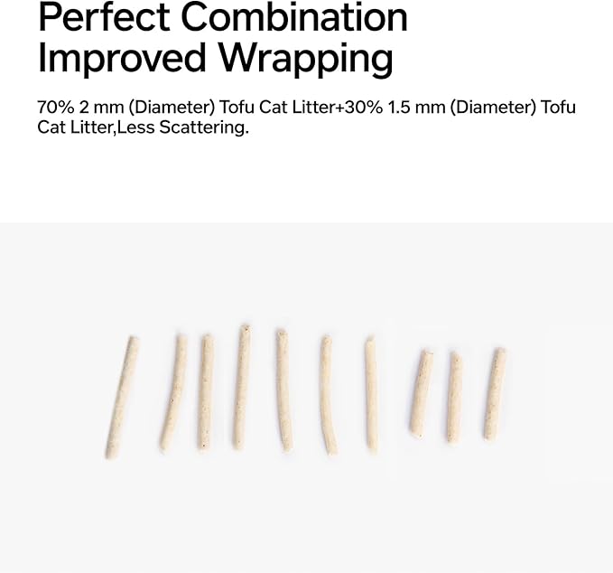 pidan Tofu Cat Litter with Occult Blood Test,Clumping,Flushable,Ultra Absorbent and Fast Drying, 100% Natural Ingredients Litter,Solubility in Water,Really Dust-Free,Less Scattering (5.3lb×2bags)