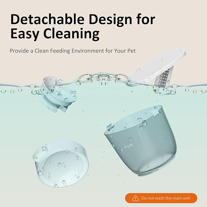 5L/21 Cup Automatic Cat Feeder, Timed Cat Dry Food Dispenser, Automatic Pet Feeders Dual Power Supply, 6 Meal Programmable 1-20 Portion Cats Feeder, Auto Dog Feeders,Pet Food Dispenser for Cats, Puppy