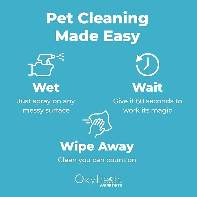 Oxyfresh Premium Crate & Cage Cleaner – Professional Dog Crate & Small Animal & Bird Cage Odor Eliminator – Quickly Cleans, Removes Poop & Deodorizes Pet Odors – Safe & Bleach Free