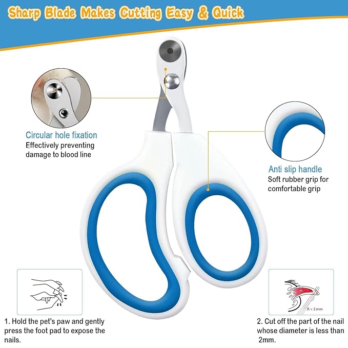 JIURUN Dog Grooming Hammock for Nail Trimming Cat Nail Clipper Hammock,Grooming Hammock for Small Dogs(Blue M)