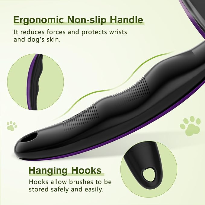 Pecute Self-Cleaning Slicker Brush for Dogs, Cats, Lightweight Dog Brush for Shedding Massaging Grooming, Cat Brush Gently Removes Loose Fur Undercoat for Small Dogs Cats Rabbits of All Hair Types