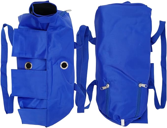 Kukaster Pet Cat’s Restraint Bag for Claw Care Nail Trimming Anti-Scratching Grooming Bag for Cats Medical Examination(Blue-l)