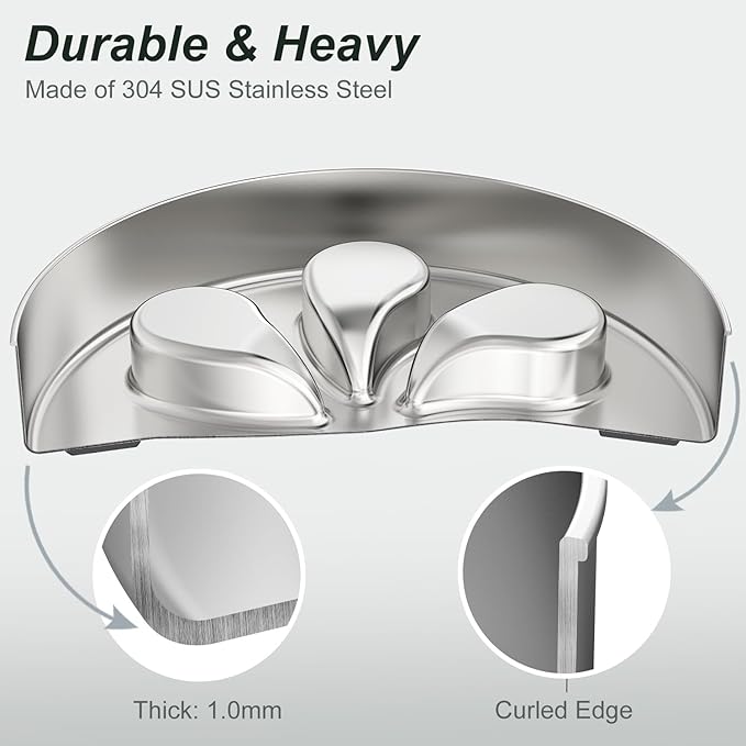 2Pcs Slow Feeder Dog Bowls 3Cups Large Capacity, 304 Stainless Steel Dog Bowl, Metal Food Bowl with Non-Slip Base, Food-Grade