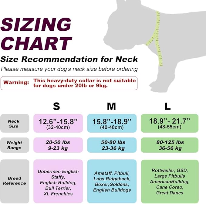 TSPRO Tactical Dog Collar 1.5 Inch Wide Thick Dog Collars with Heavy Duty Metal Buckle, Durable, Strong, Adjustable for Medium to Large Dogs (Khaki M)