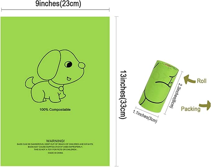 Petmolico Dog Poop Bag Holder Leash Attachment, Waste Bag Dispenser Zippered Pouch, Fits Any Leash, Includes Free Roll of Bags, 2 Pack - Leopard