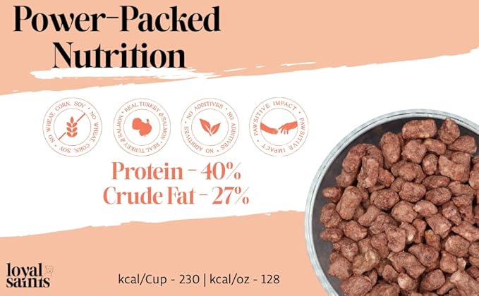 Freeze Dried Raw Dog Food - Premium Turkey and Salmon Flavor with High Protein and Grain Free Dog Food for All Breeds and Picky Eaters - Versatile as Meal Topper, Snack, and Treats, 14 Oz