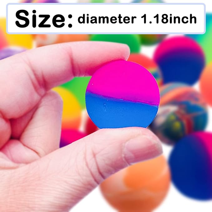 PET SHOW 20Pcs 1.2 Inch Cat Toy Bouncy Balls Interactive Kitten Bouncing Ball for Indoor Cats Pet Birthday Gift Colorful Chase Rubber Ball with High Elasticity Boys