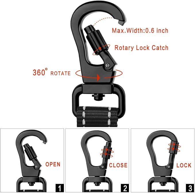 PLUTUS PET 10” Short Dog Leash, Reflective Nylon Padded Handle, Strong Traffic Leash with Carabiner Clip, Perfect for Large or Medium Dogs（10”，Purple