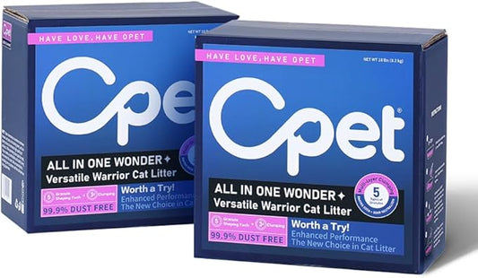 OPET Tofu Cat Litter - 36 LBS, Natural Sustainable Ingredients Quick Clumping Cat Litter, Flushable, Superior Odor Control, 99.9% Dust Free Kitty Litter (36 pounds, White Tea)