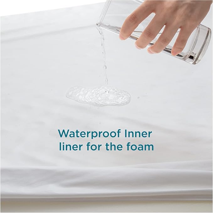 Bedsure Orthopedic Dog Beds Large Sized Dog - Washable Large Dog Cat Bed Waterproof, Comfort Dogs Couch Sofa with Washable Removable Cover, Pet Bed with Nonskid Bottom, Light Blue, 35"