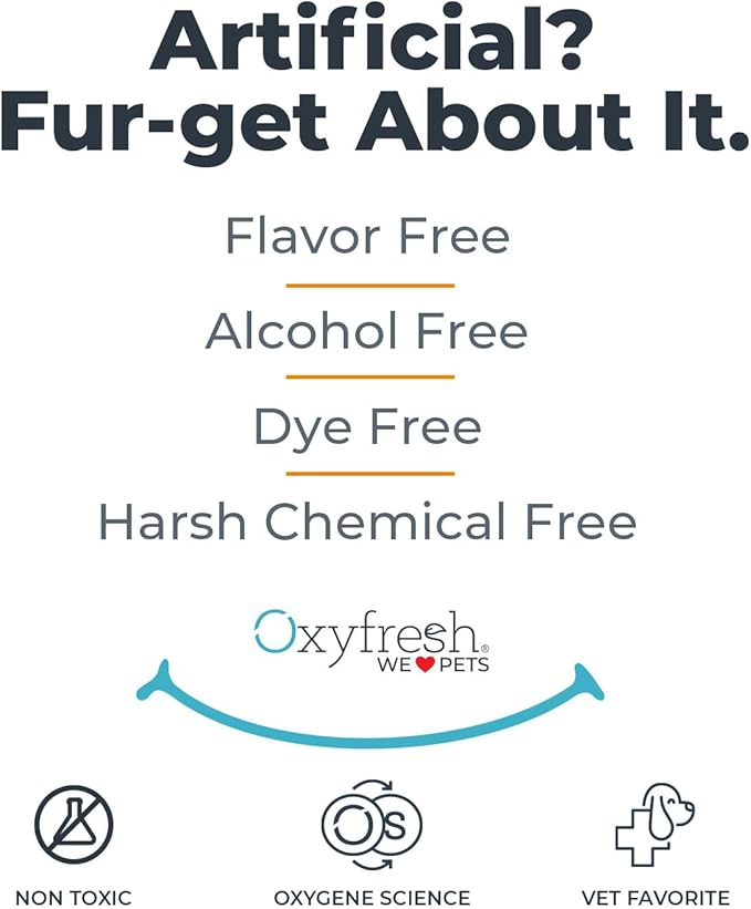 Oxyfresh Premium Pet Dental Kit for Dogs & Cats – Easy Solution for Fresh Breath, Clean Teeth, Control Plaque & Tartar – Vet Formulated Pet Toothpaste 1oz + Water Additive 3oz + 3 LG Brushes Kit