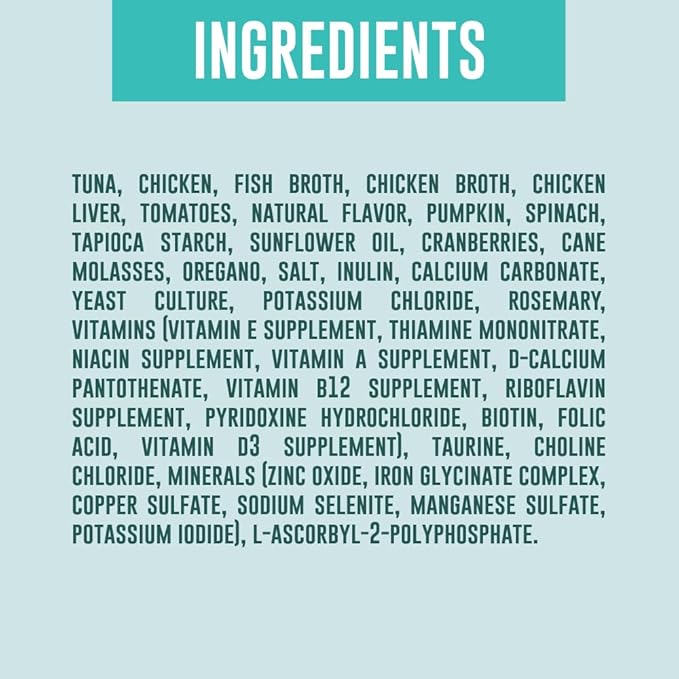 YOUR PET'S KITCHEN Canned Wet Cat Food, Tuna Florentine Entrée in Gravy - 3 oz Cans (Pack of 24), Made in The USA with Real Tuna