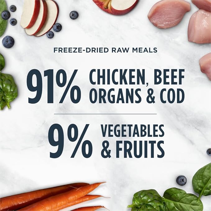 Instinct Raw Meals Freeze-Dried Kitten Chicken Cat Food, 9.5 oz. Bag