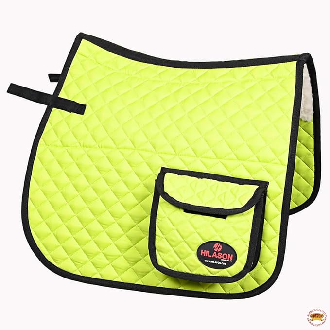 HILASON Western Horse Luxury Quilted Saddle Pads with Pockets | Pad