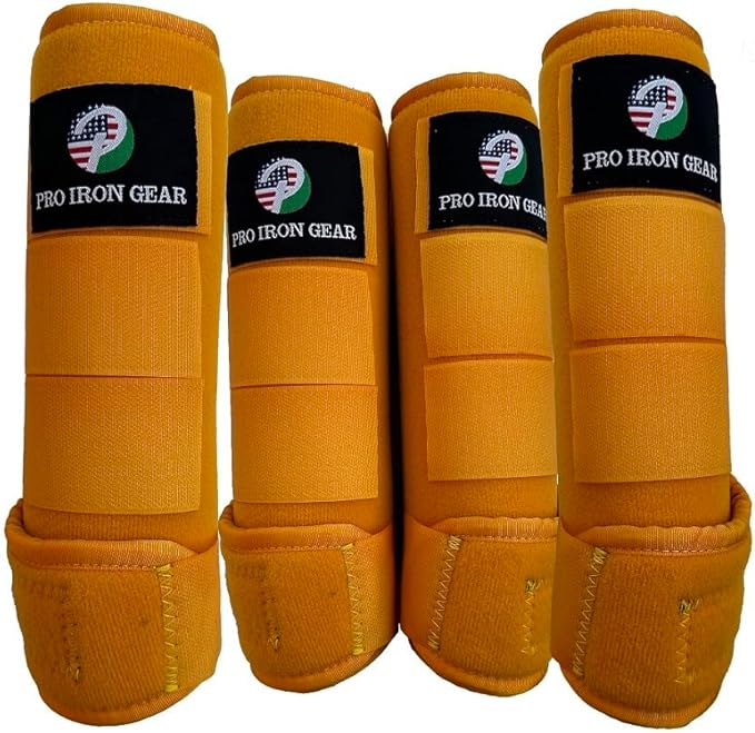 Horse Medicine Brushing Boots Leg Wraps Protection Gear Set of 2 and Set of 4 in 14 Colors