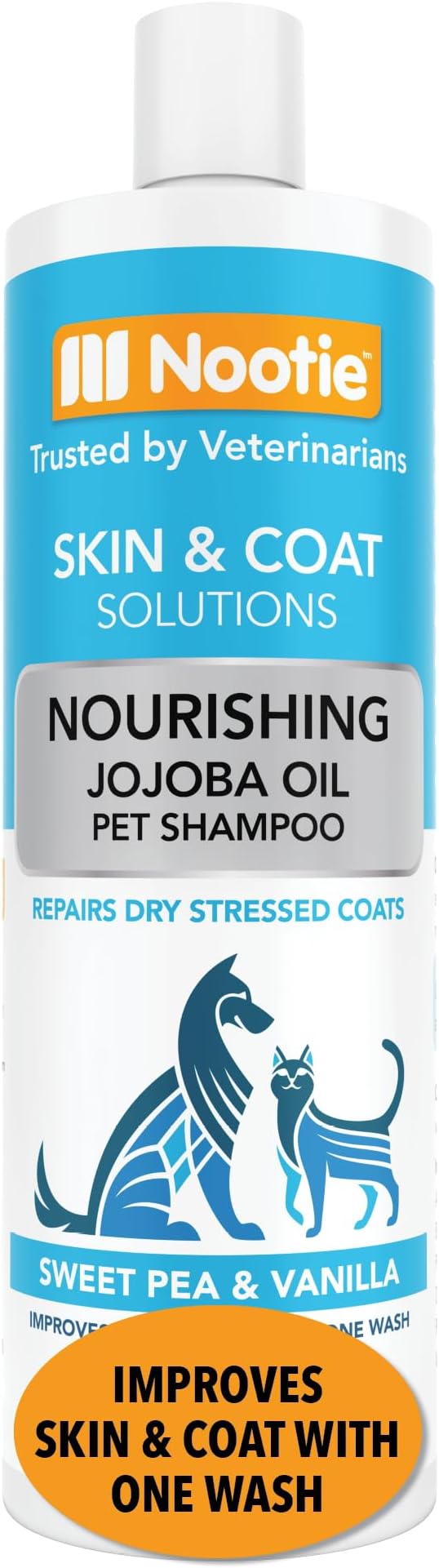 Nootie - Pet Shampoo for Sensitive Skin - Revitalizes Dry Skin & Coat - Natural Ingredients - Gentle Dog Shampoo - Cleans & Conditions