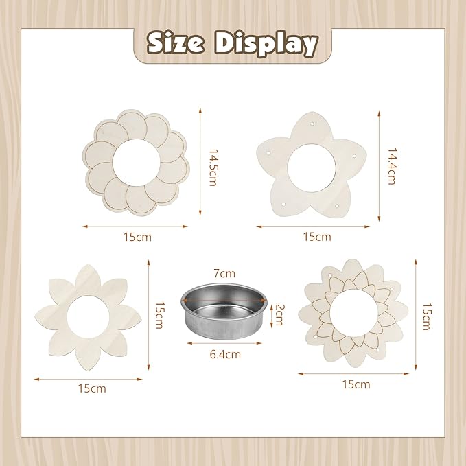 Fennoral 4 Pack Bird Feeder Kits for Kids Make Your Own Bird Feeders Wooden Arts and Crafts for Kids Ornaments DIY to Paint Bird Feeders Craft for Spring Winter Garden Outdoor Activities Project