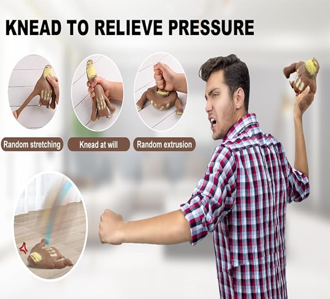 Stretchy Glue-Sand Filled Rubber Gorilla Soft Latex Decompression Doll Toy, Animal High-Elastic Stretchable, Adults' Decompression Toy