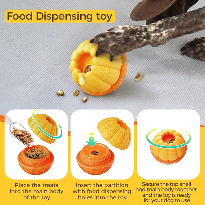Dog Frozen Treat Toy to Keep Busy, Freezable Fillable Puzzle Treat Dispensing Toys, Dog Chew Toys for Aggressive Chewers, Interactive Enrichment Toys to Reduce Anxiety
