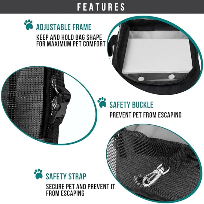 PetAmi Dog Purse Carrier for Small Dogs, Airline Approved Soft Sided Pet Carrier with Pockets, Ventilated Dog Carrying Bag for Puppy Cat, Dog Travel Supplies Bag, Sherpa Bed, Max 12 lbs, Dark Gray