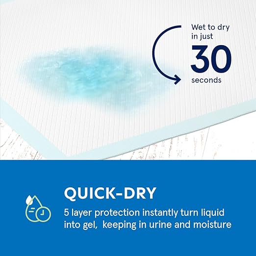 Puppy Pads Pet Pee Pads for Dogs & Puppy Training [100-COUNT] Potty Pads for Dogs 22" x 22" Leak-Proof Dog Pee Pads - Quick-Dry Surface - Heavy Duty Absorbent Disposable Dog Wee Pad Bulk Pack
