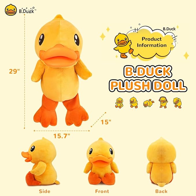 Plush Toy Baby Doll Stuffed Animal 22 Inches, 56 cm [Skin-Friendly & Comfortable] Unique 3D Duckbill Design, Plush Kids Toys Gift for Boys and Girls of All Ages