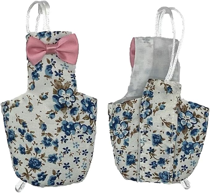 2 PCS Bird Diapers Pink&Blue Pattern Washable Reusable Parrots Nappy for Budgie Parakeet Cockatiel