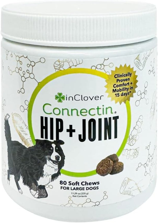 Hip and Joint Supplement for Large Dogs 70 Pounds and Up with Glucosamine Chondroitin, and Hyaluronic Acid – Formulated for Large Breeds – Clinically Proven Hip and Joint Support
