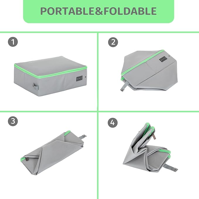 PETSFIT Travel & Portable Cat Litter Box - Leak-Proof, Waterproof Bottom, Collapsible Litter Boxes Perfect for Hotel/Lawn/Car Travel