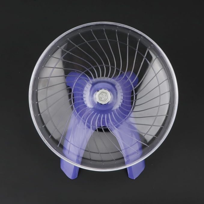 Hamster Wheel Silent Hamster Exercise Wheel Running Spinner Hamster Flying Saucer for Hamsters Gerbils Mice and Other Small Pets (Purple)