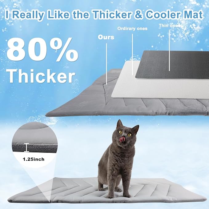 Dog Cooling Mat for Large Dogs 40 x 28''Self Coolings Foldable Cooling Pad,Q-MAX>0.5 Washable Ice Cool Fabric-Cool on Contact，Easy Washable Pet Pad for Kennel Sofa Floor Car Seats in Summer