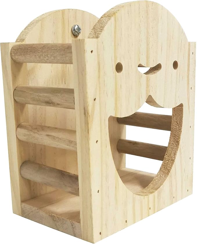 kathson Rabbit Hay Feeder Rack Wood Grass Holder Less Wasted Hay Box Food Feeding Manger Hanging Hay Dispenser for Bunny Chinchilla Guinea Pigs Small Animals