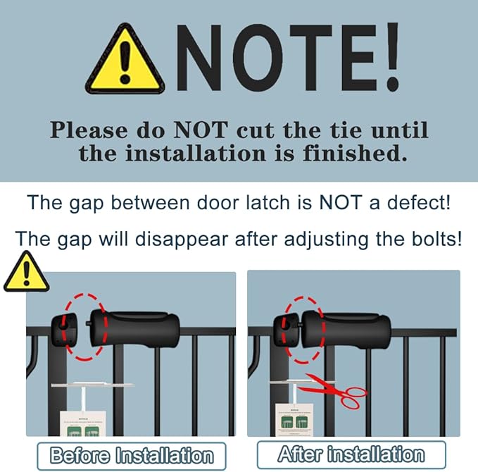Extra Wide Baby Gate Black 34-38.5 Inch Wide Walk Through Pressure Mounted No Drill Long and Large Tension Metal Gate for Dog and Toddler