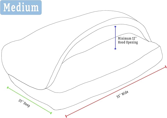 Snoozer Pet Products Luxury Rectangle Cozy Cave Dog Bed with Microsuede, Showdog Collection, Medium, Palmer Indigo