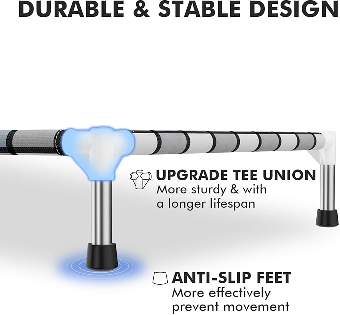 Elevated Outdoor Raised Dog Bed Outdoor Dogs Bed Lifted Pet Bed Dog Cot for Pet Taste Life, Start with A Pet Bed 20'' x 20'' x 6.5''