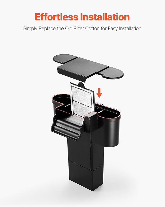 VEVOR Aquarium Filter Cotton, 8 PCS Fish Tank Replacement Filter Cartridges for 2.5/3.5 Gal, Fishbowl Accessories with Multi-Layer Filtration Easy Installation, for MN-200 and MN-280 Models