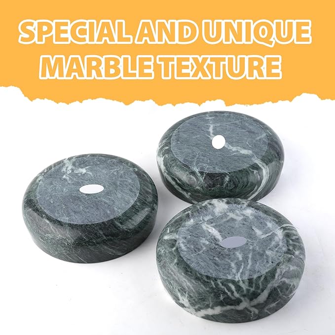 Green Marble Dog Bowl, 6lbs Non-Slip,Non-Tipping Heavy Dogs Food Bowl, Large Dog Dish, Weighted Food and Water Bowls for Large Dogs, Natural Marble, Easy to Clean, Holds 6 Cups