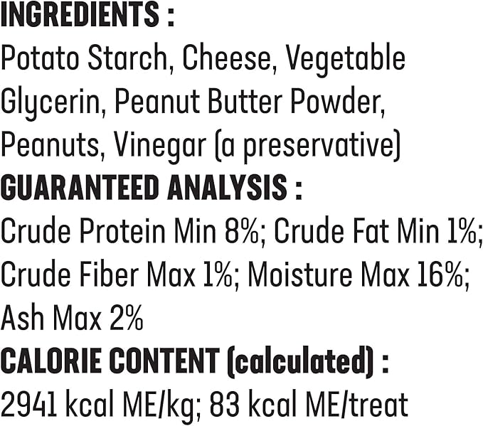 Himalayan Dog Chew Churro Yak Cheese Dog Chews, 100% Natural, Long Lasting, Gluten Free, Healthy & Safe Dog Treats, Lactose & Grain Free, Protein Rich, Real Peanut Butter Flavor, 4 Churros Per Pouch