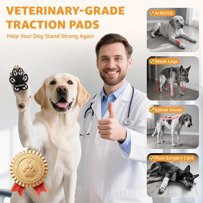 Paw Pads for Dogs Traction for Senior Dogs - Non Slip Sticky Dog Paw Protector Pads, Anti-Slip Adhesive Dog Paw Grip Pads Covers for Slippery Hardwood Floors to Prevent Slipping While Running Walking