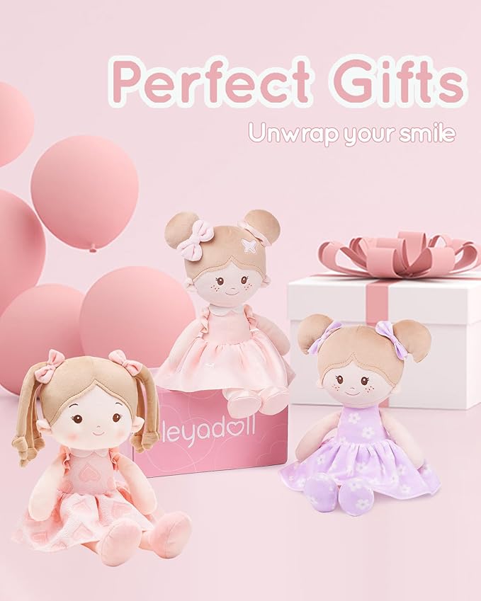 Soft Baby Doll Toys (16''), My First Baby Rag Doll for 1 Year-Old Girl Birthday Gift, Christmas Plush Toys Gift for Toddler Kids Infants -Sweetheart Girl
