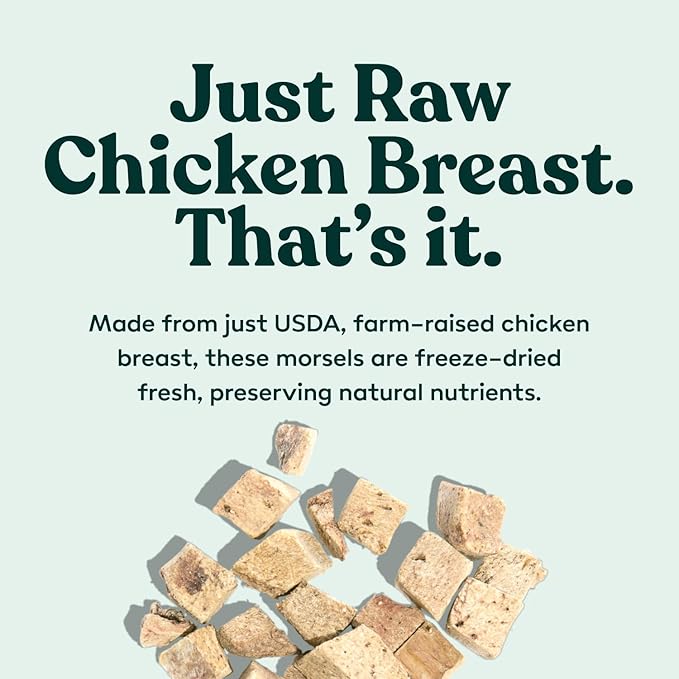 Little Hunter Freeze Dried Dog Treats - Chicken Breast - Raw Single Ingredient Chicken Breast Dog Treats for Snacks, Training, Dog Food Toppers - All Natural, Healthy Dog & Puppy Treats, 2 oz