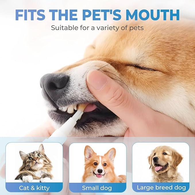 Pet Toothbrush Pen, 2025 Upgrade Pet Oral Repair Gel Dog Teeth Cleaning Pen, Pet Tooth Whitening & Cleaning Teeth Brightening Pens for Dog Cats Dental Care Fresh Breath (3)