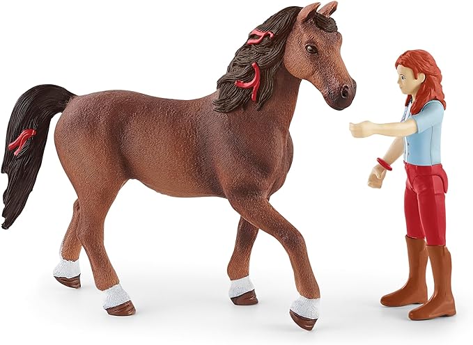 Schleich Horse Club - Complete 40PC Horse Club Rider Playset - Hannah, Sofia, Lisa and Sarah Poseable Rider Figures with Horses and Riding Accessories - Equestrian Toy Set for Kids Ages 5+ | 72221