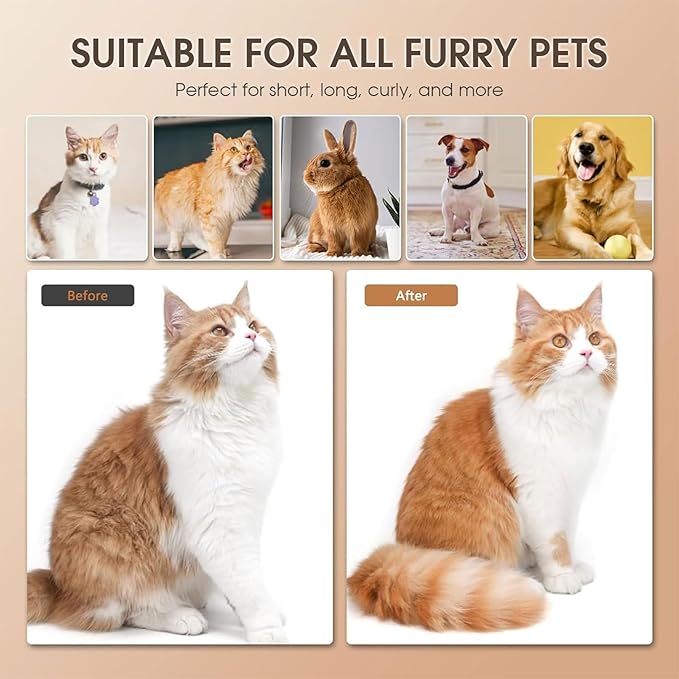 Cat Steam Brush，3 In 1 combs for indoor cats，pet steam brush for shedding,Dog shedding for Long and Short Hair Dogs and Cats Pet Grooming Brush Remove Tangled Loose Hair (Blue)