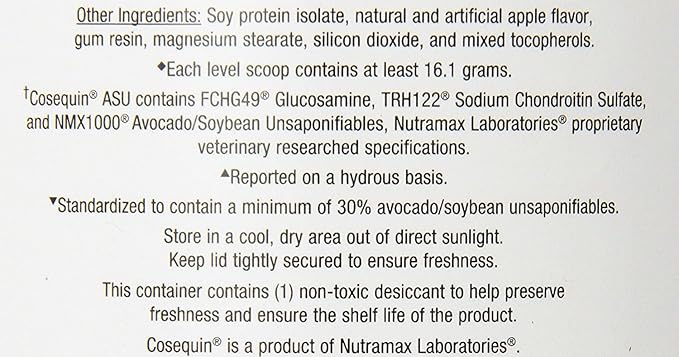 Nutramax Cosequin ASU Joint Health Supplement for Horses - Powder with Glucosamine, Chondroitin, ASU, and MSM, 1320 Grams