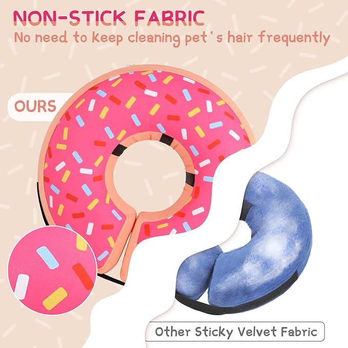 Supet Inflatable Dog Cone Collar for Small Dogs Puppies Cats, Soft Dog Cone Alternative After Surgery for Puppies Cats to Stop Licking